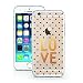 Produktbild iPhone 7 Hülle von licaso® für das Apple iPhone 7 aus TPU Silikon Muster Golden LOVE dots Liebe Punkte Gold ultra-dünn schützt Dein iPhone 7 & ist stylisch Schutzhülle Bumper in einem (iPhone 7, LOVE dots)