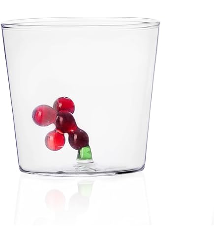 Verre à Pied Ichendorf Milano Tumbler Fleur Lilas - 35 Cl, Verre Borosilicate Fait Main, Collection Botanique, Lavable Lave-vaisselle