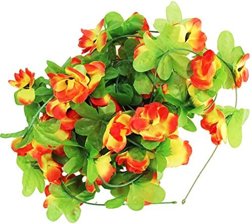 2.3M Artificial Fake Hanging Vine Flower Leaves Garland Home Garden Wall Decoration