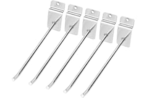 Biuzi Gancio per pannello a parete, 25 pezzi in acciaio inossidabile 15 cm Gancio per pannello a parete con stecca da 6 pollici, utilizzare il processo di saldatura 30 gradi estremità rovesciata, oltr