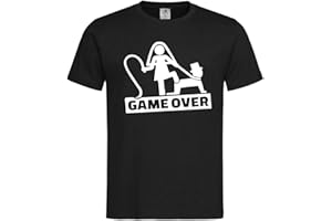 FUNNY CUP Camiseta Despedidas de Solteros y Solteras. Game Over. Diferentes Modelos, Colores y Tallaje. Despedidas locas.