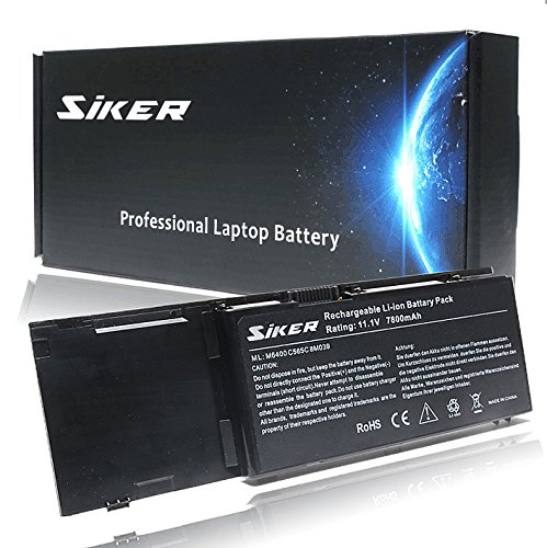 SIKER® High Performance 9Cell Akku für Dell Precision M6400 M6500, passt C565C DW554 F678F G102C J012F KR854 P267P 5K145 8M039 312-0868 312-0873 - 12 Monate Garantie [Li-ion 11.1V 87WH]