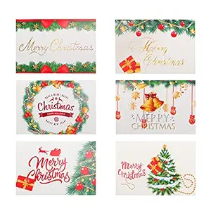 2 Sets of Christmas Greeting Cards Creative Festive Blessing Cards with Envelopes Decor