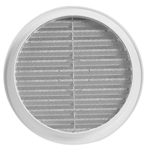 Kunststoff Lüftungsgitter – Abluftgitter – rund – mit Flansch/Rohranschluß und Insektenschutz – Deckmaß: 179 mm (VM150) (1) - 3
