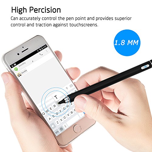 Penna Capacitiva, Sotical Veamor Penna Touch, Pennino Capacitivo Stilo Punta Fine 1.8mm per iOS, Android, iPhone, iPad, Samsung, Huawei, Tablet e Touchscreen