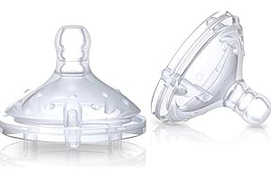 Nuby NT67693 Nûby Natural Touch Soft-Flex Baby Bottle Tops with Extra Slow Flow