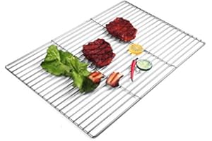 HeRo24 Grillrost aus Edelstahl Eckig 54 cm x 34 cm