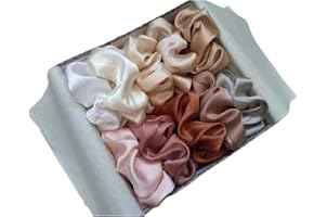Gulshan S-93 Pure Charmeuse Silk Hair Scrunchies for Women/Girls (Pack of 10)