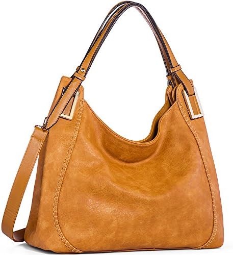 Handbags IN ANGEL Women Handbags Tote Shoulder Bags Ladies Crossbody Hobo Bags PU Leather Handbags Satchel (L39cm * W16cm * H29cm) Khaki