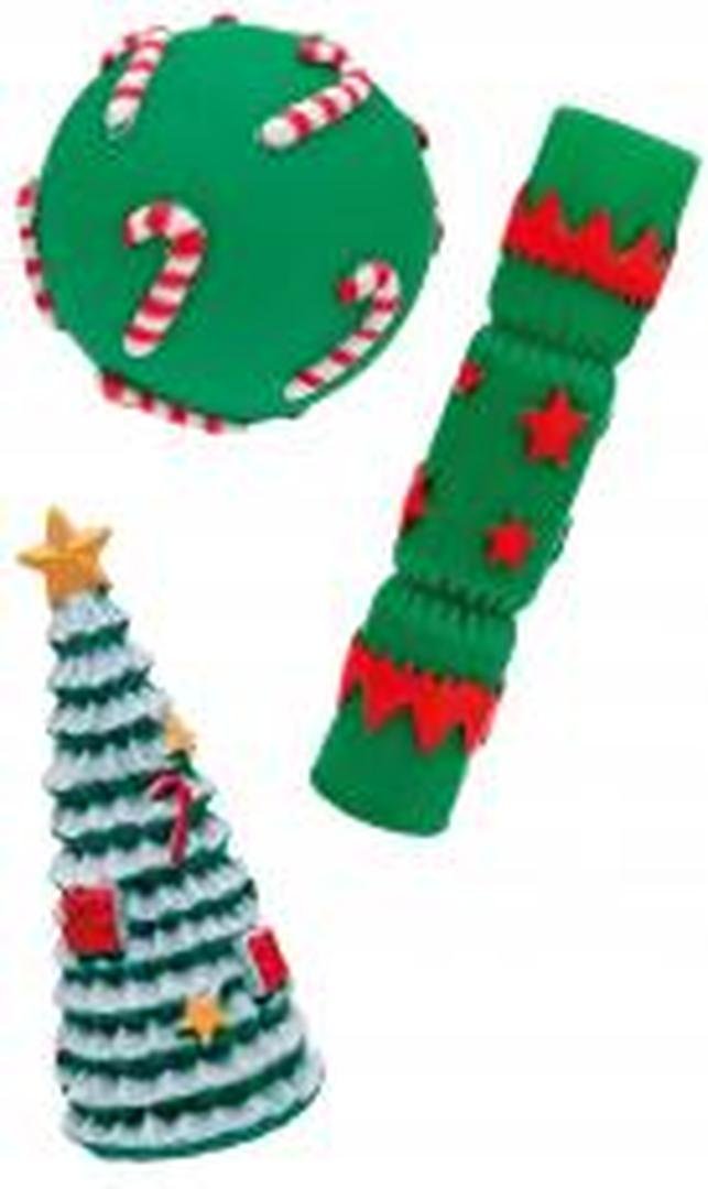 Squeaky Vinyl Xmas Mix Assorted (Pack of 3)