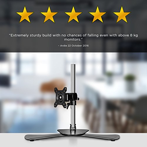 Duronic DM751 Monitor-Standfuß für einen LCD / LED Computer Bildschirm / Fernsehgerät mit Neig, Schwenk und Rotierfunktion - 8