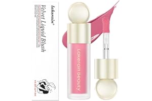 JEMPET Maquillaje de colorete mate en crema suave: colorete líquido ligero, a prueba de manchas, con acabado húmedo y aspecto natural para las mejillas - Colorete facial con tinte de piel transpirable (02)