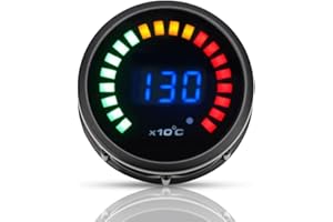 ODIPPO Gorgeri Jauge de température des gaz d'échappement, compteur de température automatique EGT 12V 20LEDs