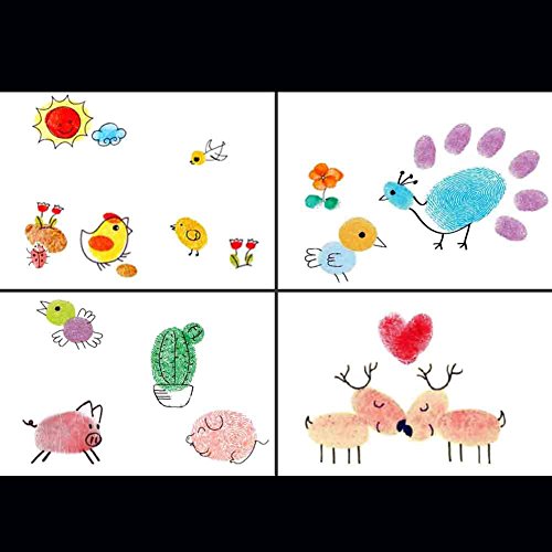 24 Farben Stempelkissen Set Stempel Tinte Pad, Craft Stamp Ink Pads für Papier Handwerk Stoff, Stempelkissen Leinwand Fingerabdruck Farbe, Scrapbook, Malerei - 3