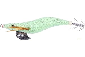 FOLANDO 13cm Fishing Lures Squid Octopus Shrimp Baits, Fishing Lure Glow Squid Jigs Luminous Squid Jig Shrimp Lure Artificial Shrimp Kit 20g