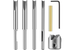 Fowecry 7 Pieces Pen Barrel Trimmer Kit Pen Barrel Trimming System Mill Trimmer Set,Cutting Sleeve Adapter Hex Key Wrench