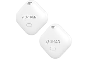 CHZHVAN Smart Air Tracker Localizador Tag Funciona con Apple Buscar (sólo iOS), Batería Reemplazable, Resistente al Agua, Bluetooth Item Finder para Bolsas, Equipaje, Mascotas y Mochila, 1 Pack Blanco