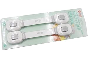 IME Kindersicherung, Baby-Proofing Schrankschloss Klebeband Riegel für Schubladen, Schrank, Geräte, Tür, Backofen, Kühlschrank, usw. 2 Stück