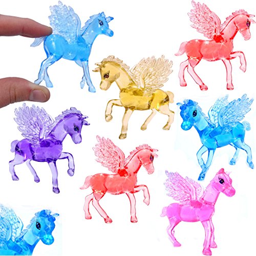 German Trendseller® - 12 x Magisch Zauberhafte - Kristall Pferde - für Kinder ┃ Mädchen Farben ┃ Mitgebsel ┃ Kindergeburtstag ┃ Zauber - Pferde ┃ 12 Stück