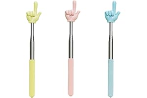 XINXINLOVEE 3 Stück Zeigestab Ausziehbar, Teleskop Lehrer Zeiger,Finger Zeigestock, Edelstahl Ausziehbarer Zeigestab für Unterricht