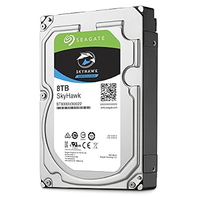 Seagate st8000vx0022 Skyhawk, 8TB Disque dur interne 8,9 cm (3,5 "), mémoire cache 256 Mo, SATA 6 Go/s Noir