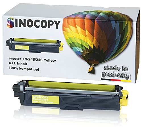 SinoCopy Yellow XXL Toner für Brother TN-242 TN-246 HL-3142 3152 3172 CW CDW DCP9017CDW Color 2.200 Seiten TN 242 TN-242 TN 246 TN-246