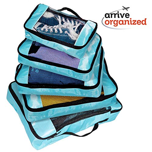 Wonder Worker TRIP Kit de 5 Cubos de Embalaje Organizadores de Equipaje de Viaje