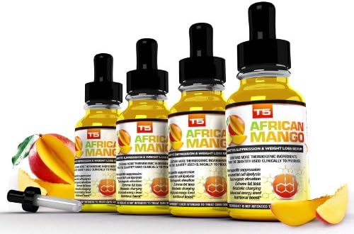 x4 T5 African Mango Serum: Powerful T5 Fat Burners & African Mango Blend for Weight Loss/Slimming/Fat Burning (4 Month Supply)