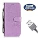 Produktbild MOTO G5S Plus Handyhülle,Aireratze MOTO G5S Plus Hülle Leder Flip Wallet Cover in Book Style Stand Case Card Slot Leder Tasche Case Karteneinschub TPU Innen 2 Combo Separate Karteneinschub und Magnetverschluß Kratzfestes und Schmutzunempfindliches Schutz Handy Geprägte Oberfläche Hülle für MOTO G5S Plus -Lila Löwenzahn (+ Free USB Cable)