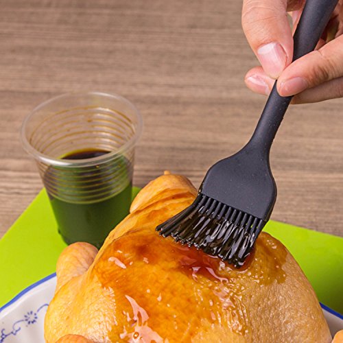 ZITFRI Bratenspritze Edelstahl Marinierspritze 60ml mit 1 Marinirpinsel und 3 Nadeln für BBQ Fleisch, Rind, Huhn, Gebäck mit Marmelade(Edelstahl) - 5