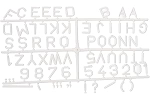 Legamaster 7-606200 Grooved Letters, 280 Pieces, Additional Set, Letter Height 20 mm, White