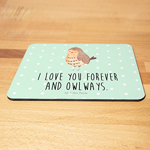 Mr. & Mrs. Panda Mauspad Druck Eule Zufrieden – 100% handmade in Norddeutschland – Eule, Eulen, Owl, Liebe, Partner, Freundin, Liebesbeweis, Hochzeitstag, I love you, love, allways, Wortspiel, Mouse Pad, Mousepad, Computer, PC, Männer, Mauspad, Maus, Geschenk, Druck, Schenken, Motiv, Arbeitszimmer, Arbeit, Büro Eule, Eulen, Owl, Liebe, Partner, Freundin, Liebesbeweis, Hochzeitstag, I love you, love, allways, Wortspiel, - 3