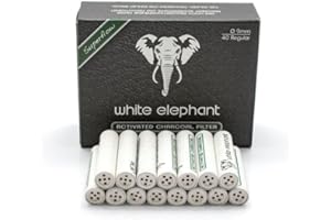 TTAMG White Elephant Aktivkohle-Pfeifenfilter 6mm - 45 Stück