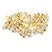 Produktbild Anladia 100 x 10mm Golden Strass Nieten Strassnieten Strass Steine Crystal Nieten Ziernieten Schmucknieten Rundnieten Gothic Punk Metall DIY Rivets Kleidung Nähen Deko