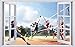 Produktbild DesFoli Volleyball Beach 3D Look Wandtattoo 70 x 115 cm Wanddurchbruch Wandbild Sticker Aufkleber F528