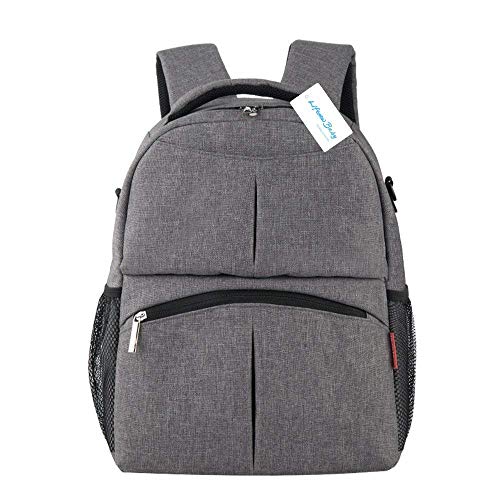 Preisvergleich Produktbild Lounayy Stilltasche Wickelrucksack Schulrucksack Wickelunterlage Kinderrucksack Laptoptasche Mode Windeltasche (Color : Grau, Size : One Size)