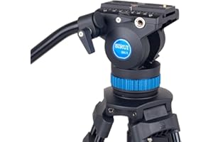 SIRUI 190cm Video Treppiedi, Treppiede Video SH25, Treppiede Professionale per Carichi Pesanti con Testa Fluida di Smorzamento Regolabile per DSLR, Videocamera, Fotocamera, Carico Massimo 10KG