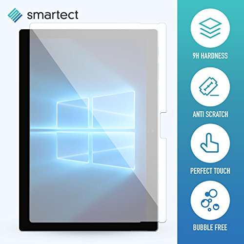 smartect® Panzerglas Displayschutzfolie für Microsoft Surface Pro 4 aus gehärtetem Tempered Glass • Gorilla Glass mit Härtegrad 9h • 0,33mm Ultra-Dünn • Abgerundete Kanten (2.5D) • Anti Fingerabdruck