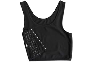 CDROX Chest Binder Underwear Tank Tops Bandage Trans Breathable Side Hook Bustier Bra