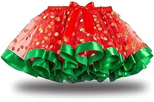 Zookey Jupe de Ballet en Tulle de Noël Jupe de Princesse Jupe de Ballet Robe de Fantaisie Tutu Costume de Noël pour Filles