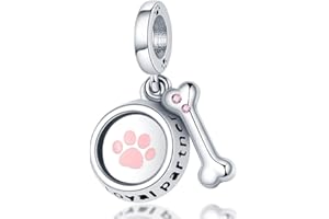 LONGLUCK Charms si adatta Pandora bracciali di fascino per la donna, 925 argento sterling perlina ciondolo penzoloni, ragazza gioielli perlina,gioielli fai da te per le ragazze.