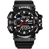 Blisfille Herren Uhr Militär Wasserdicht LED Herrenuhr Multifunktional Schwarz Silber Outdoor Sportuhr Armbanduhr Automatikuhr