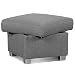 Produktbild Cavadore Hocker Tuluza mit Stauraum / Sofa-Hocker hellgrau passsend zur Sofagarnitur Tuluza/ Modernes Design / Größe: 58 x 45 x 58 cm (BxHxT) / Strukturstoff in hellgrau
