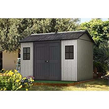 Keter Oakland 11 ft. W x 7 ft. 6 in. D Plastic Storage 