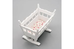 Odoria 1/12 Miniaturas Cuna/Cama Mueble Accesorio para Casa de Muñecas