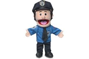 SILLY PUPPETS Poliziotto, Pesca Maschio, Burattino a mano, 40 cm