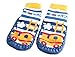 Baby Boy Toddlers Kids Indoor Slipper Shoe Socks Moccasins ANTI SLIP BLUE STEAM TRAIN (1.5-2.5 Y)