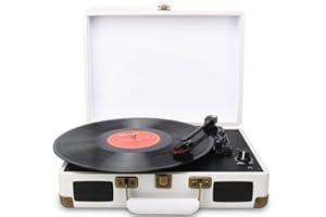 DIGITNOW! Vinyl Record Player 3 Speeds with Built-in Stereo Speakers, Supports USB/RCA Output/Headphone Jack / MP3 / Mobile Phones Music Playback,Suitcase Design