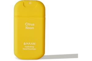 HAAN - Hydroalcoholic Hydrating Hand Sanitizer Spray With Aloe Vera Hand Sanitiser - Instantly Moisturizes - Citrus Noon Scent, 30ml