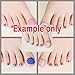 So Beauty 2 pcs Women's Metal Toe Nails Covers Decoration Rhinestone False Toenail Wrappers Silver
